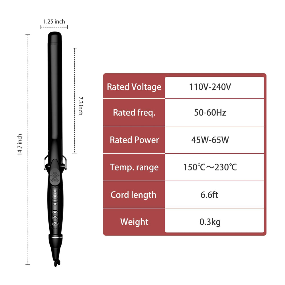 SAOSA curling iron auto shut-off indicator helps prevent accidents after styling.