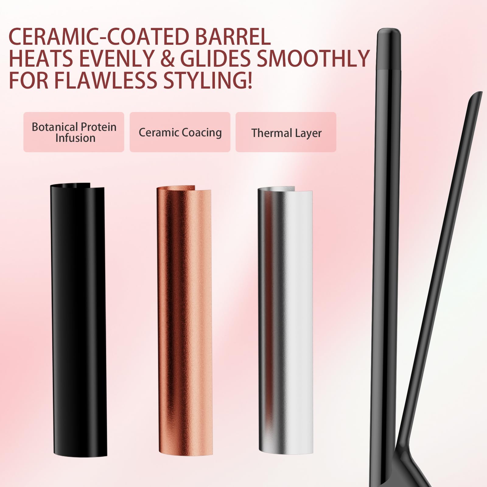 SAOSA curling iron dual voltage works worldwide for travel-ready styling