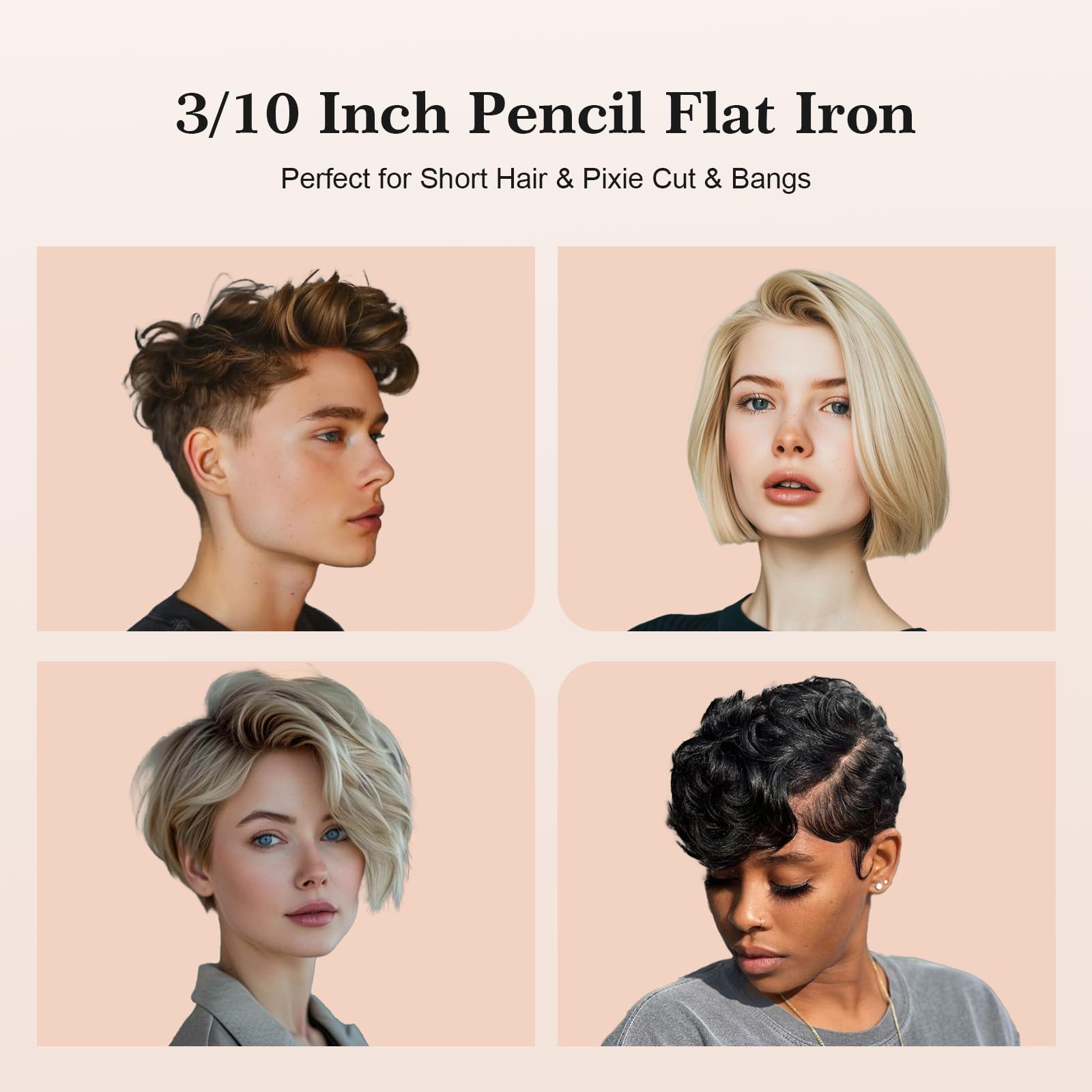 SAOSA Pencil Flat Iron dual voltage for worldwide use during travel