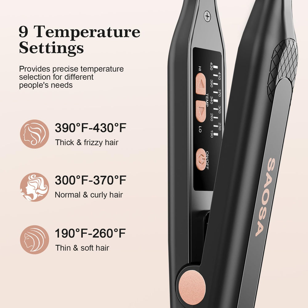 SAOSA Pencil Flat Iron heats quickly for fast edge and root styling