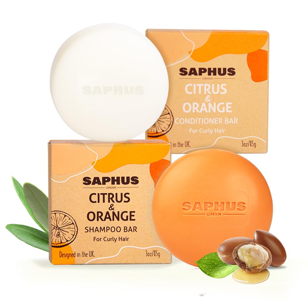 SAPHUS Argan Oil Bar Shampoo bottle pour reveals a moisturizing lather for dry hair