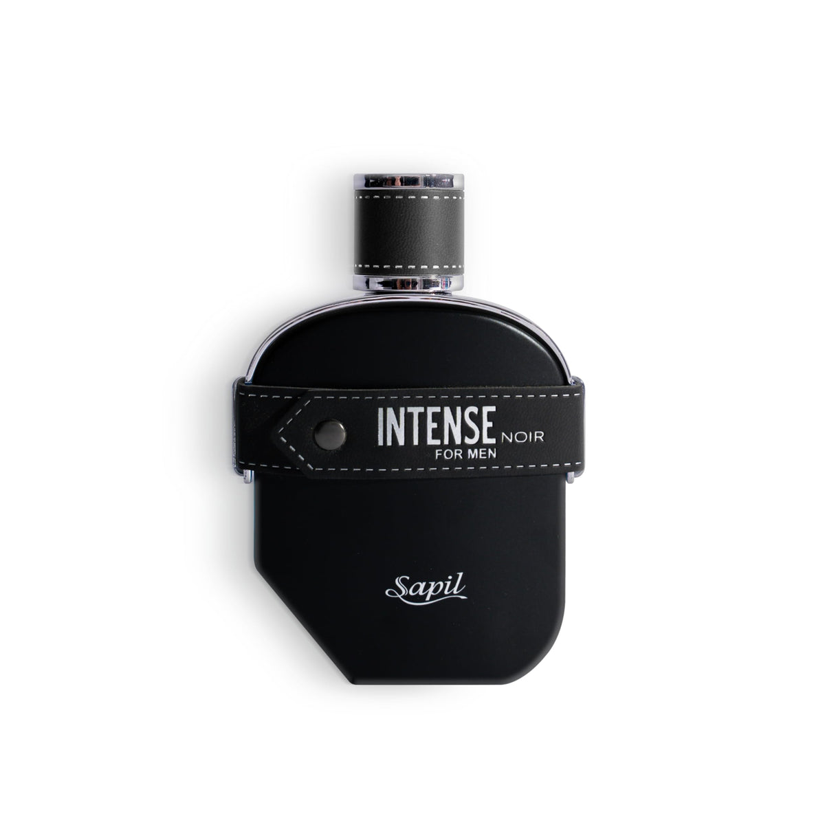 Sapil Intense Noir bottle front view for bold all-day impression.