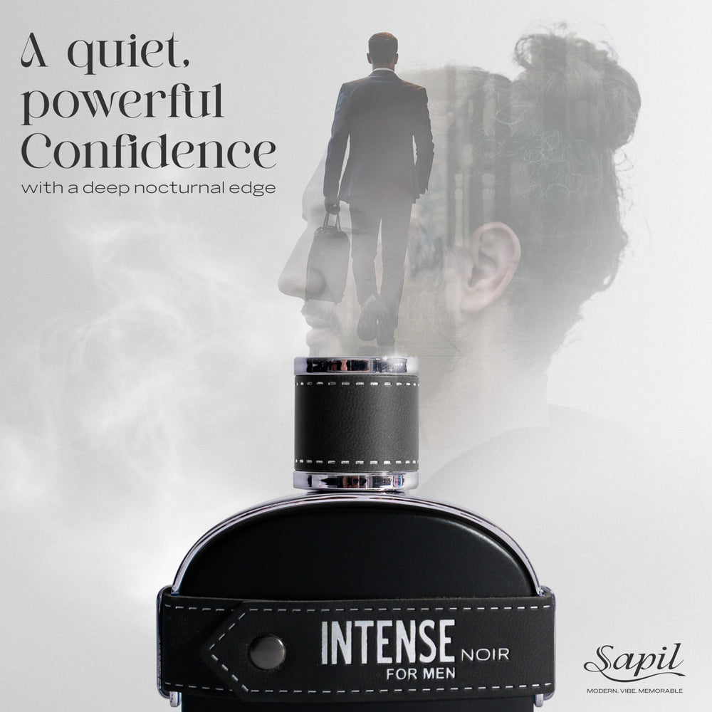 Sapil Intense Noir top notes pair lemon with bergamot for instant freshness.