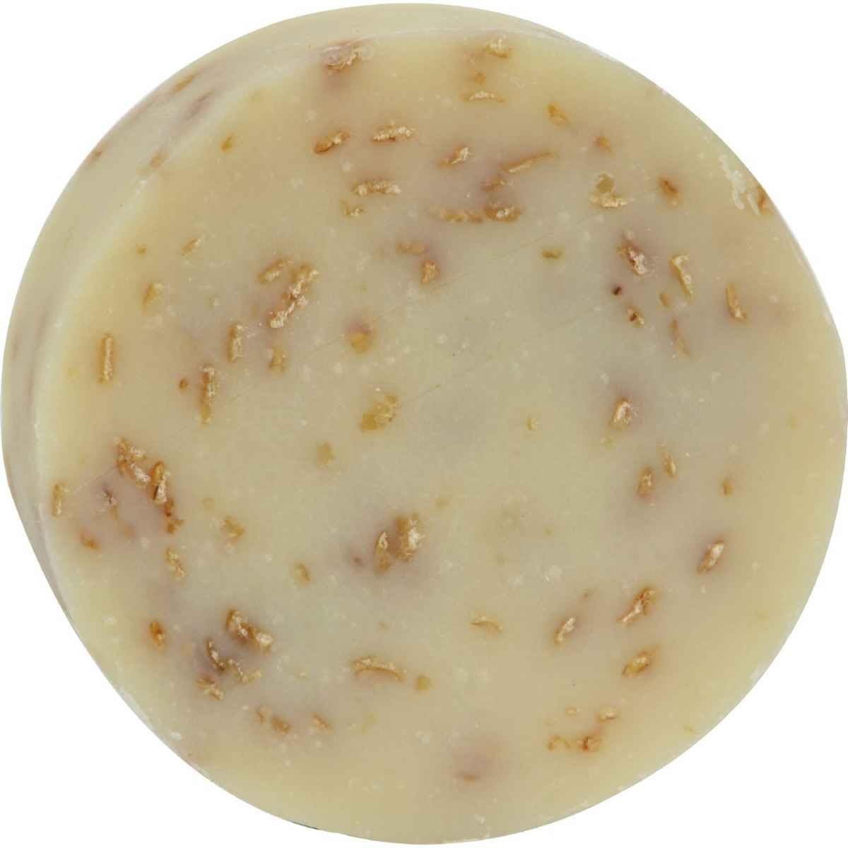 Sappo Hill Bar Soap Oatmeal Natural closeup highlighting creamy lather for sensitive-skin care.