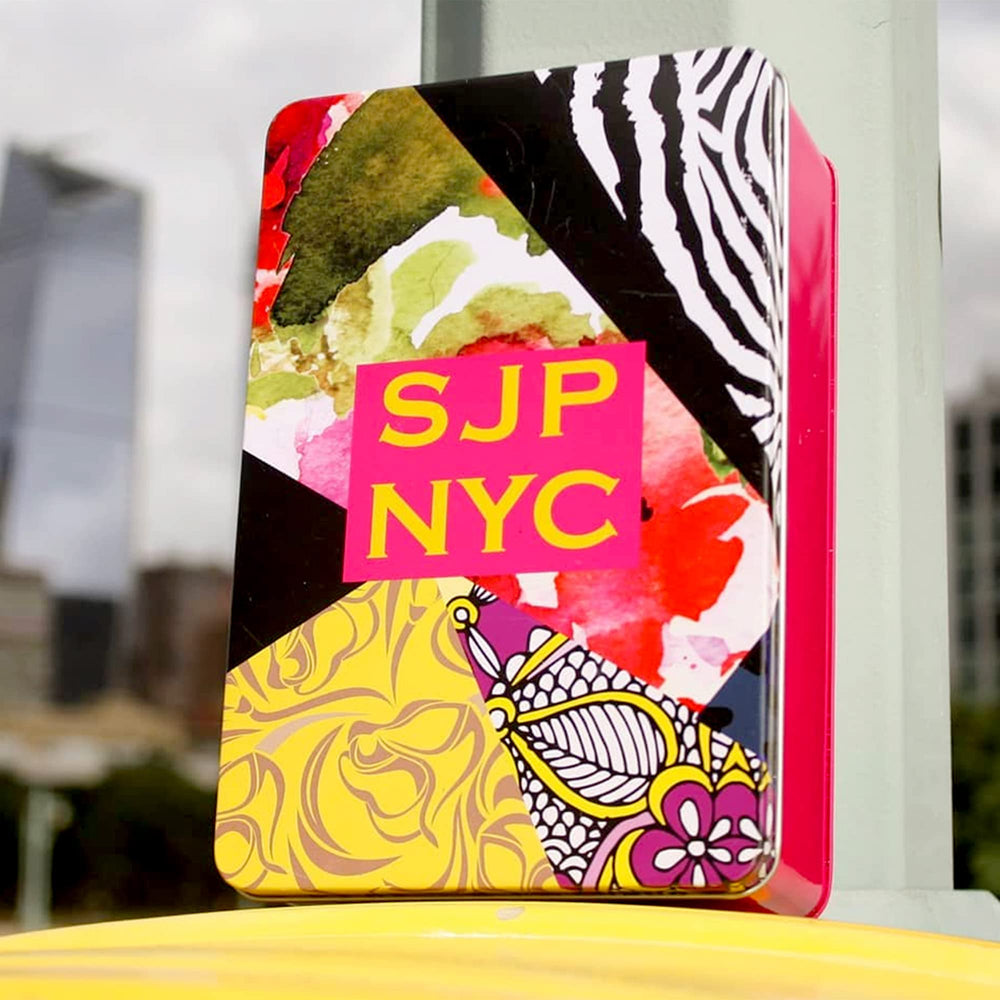 SJP NYC EDP packaging captures fashion-forward energy appealing to collectors and gift-givers.