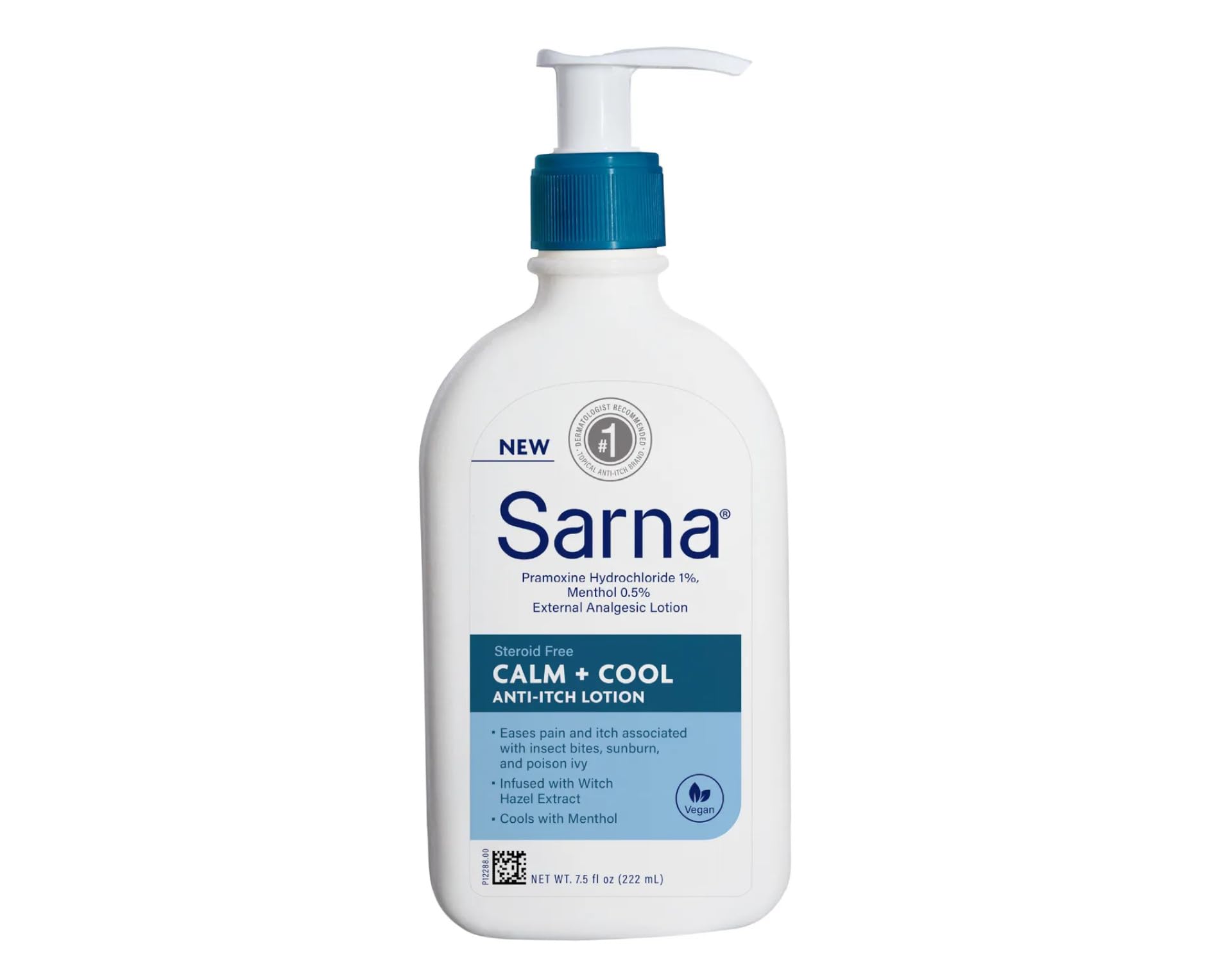 Sarna Calm + Cool texture closeup reveals a light, non-greasy formula for comfortable skin.