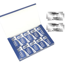 Cuchillas sasiga de acero inoxidable con recubrimiento platina para mayor durabilidad.