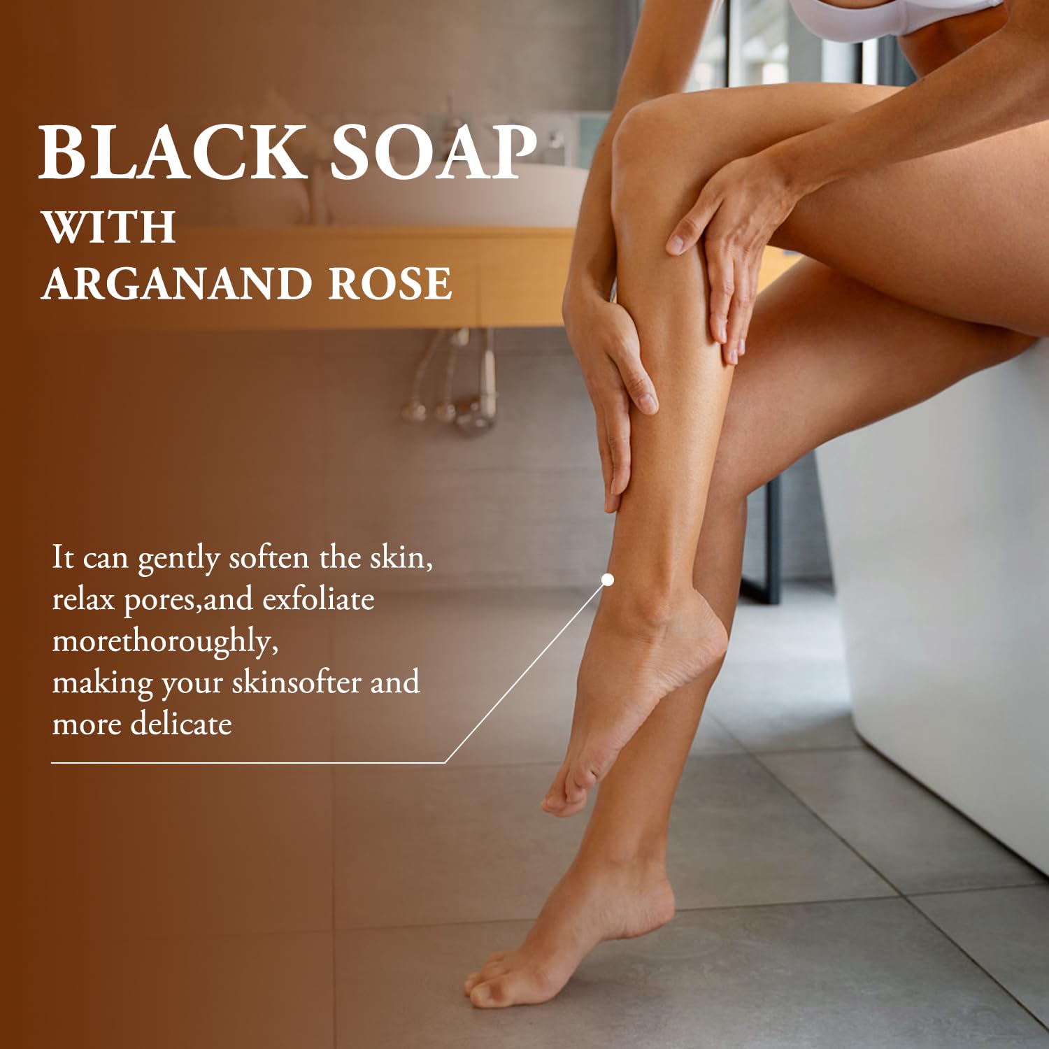 Satasiam Morocco Black Soap bar emphasizing traditional beldi cleansing ritual