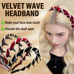 Satasiam pearl headband teeth detail for secure non-slip fit