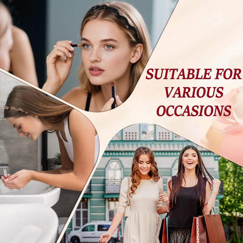 Satasiam Vintage High Cranium Hairband pack of 3 option for versatile styling.
