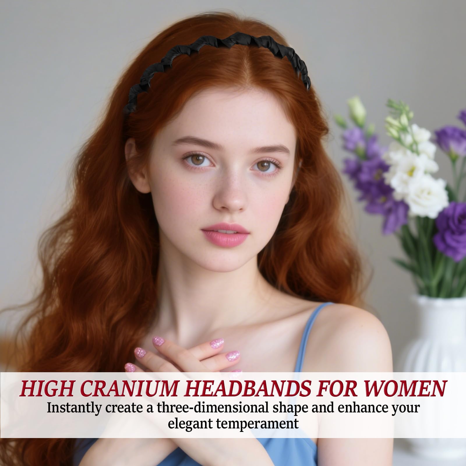 Satasiam Vintage High Cranium Hairband teeth detail highlighting secure grip.
