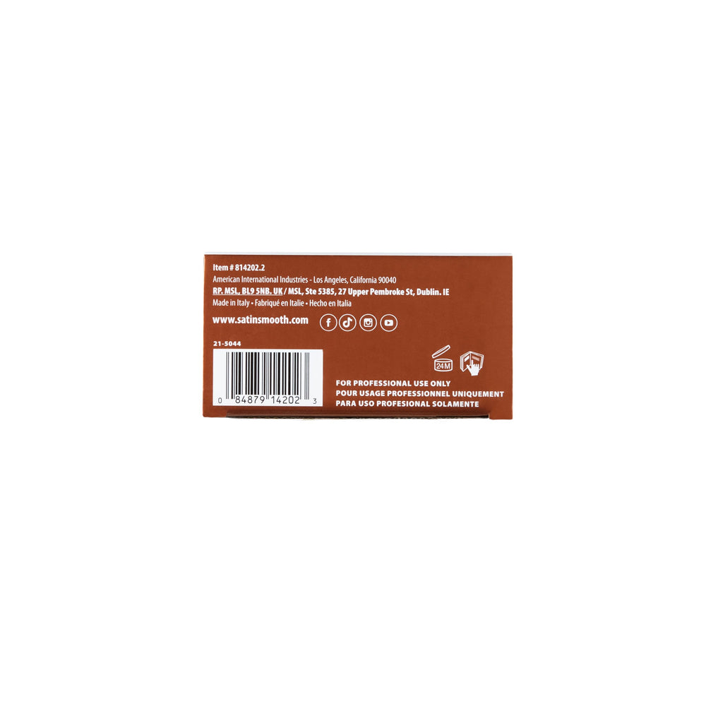 SATIN SMOOTH 35 oz packaging supports multiple waxing sessions.
