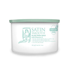 SATIN SMOOTH Aloe Vera Wax jar close-up for at-home waxing with salon-like results