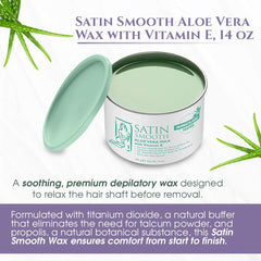 SATIN SMOOTH Aloe Vera Wax on skin after waxing for a smooth finish