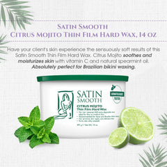 Satin Smooth Citrus Mojito skin soothing-ingredients highlight natural vitamin C and spearmint for sensitive skin.