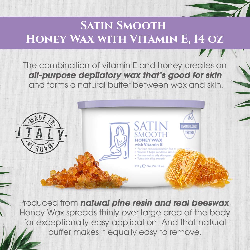 Satin Smooth Honey Wax face application demonstrates gentle use on sensitive areas