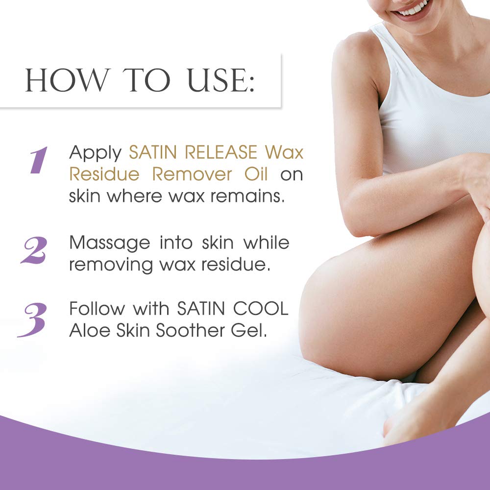 In-use image shows easy spread and quick absorption for post-wax care.