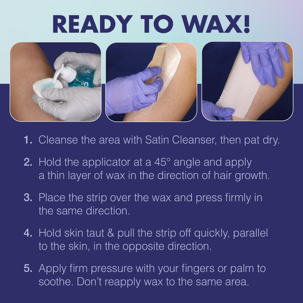 SATIN SMOOTH Select-A-Temp post-wax care to soothe skin after waxing