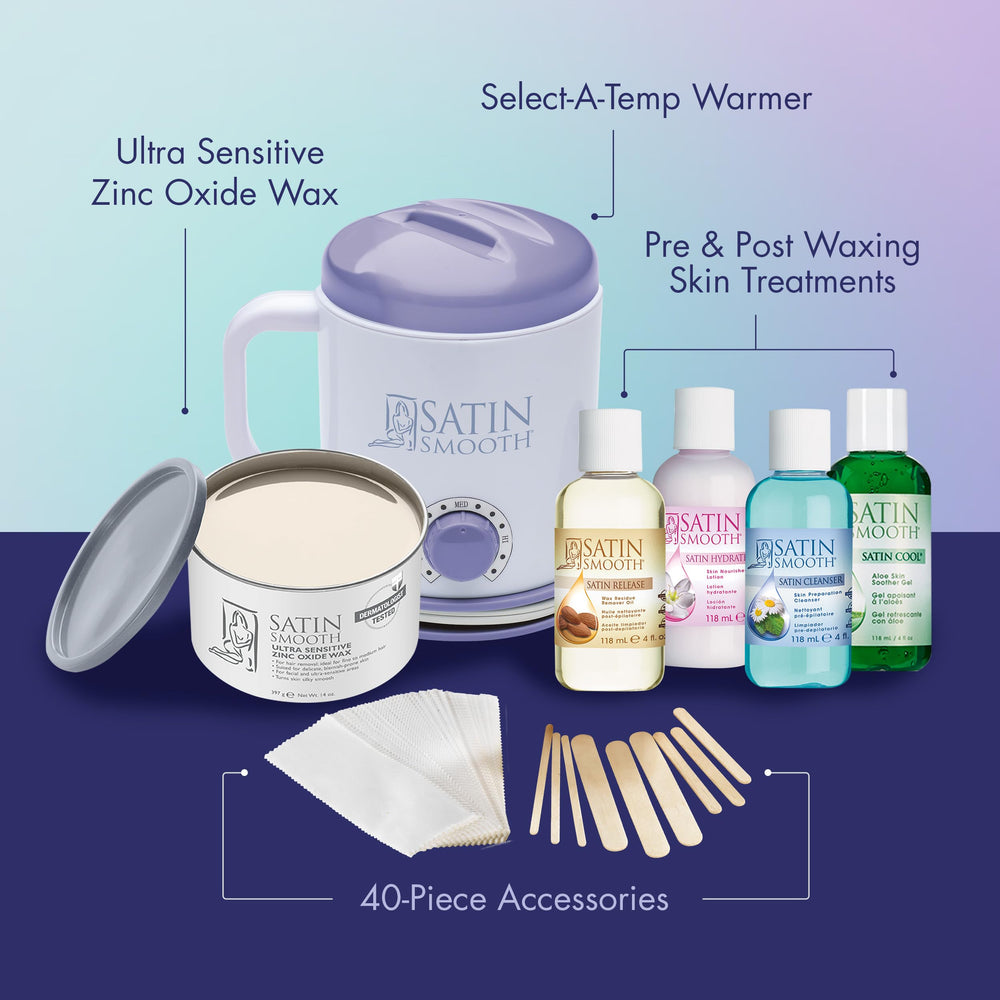 SATIN SMOOTH Select-A-Temp wax strips for precise, mess‑free waxing