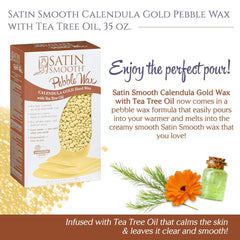 SATIN SMOOTH wax pebbles melting evenly for controlled sessions.