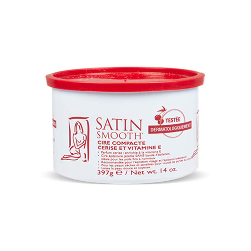 SATIN SMOOTH Wild Cherry Wax bottle—ready-to-use depilatory for smooth skin at home