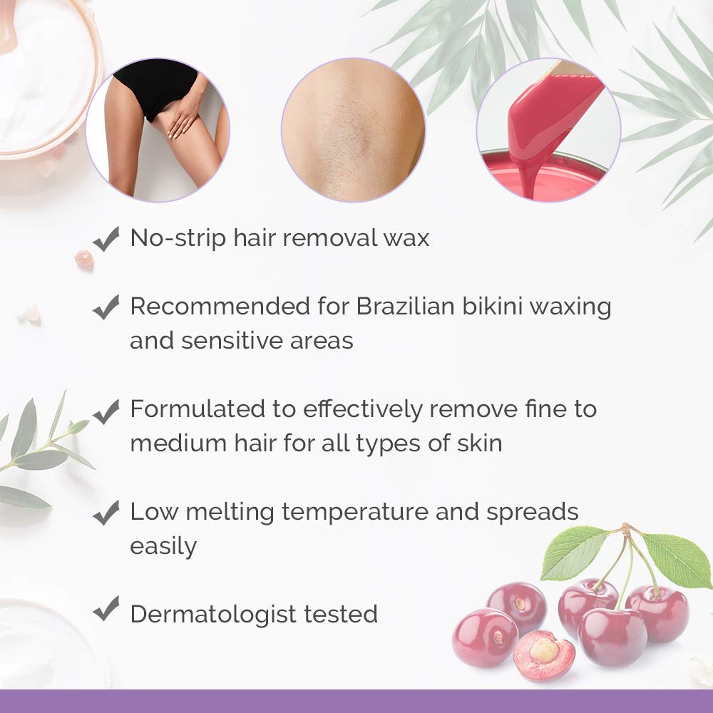 SATIN SMOOTH Wild Cherry Wax with vitamin E to help buffer irritation