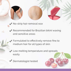 SATIN SMOOTH Wild Cherry Wax with vitamin E to help buffer irritation