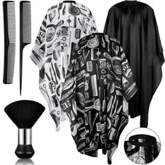 SATINIOR cape waterproof soft fabric with adjustable neck closure for mess-free haircuts