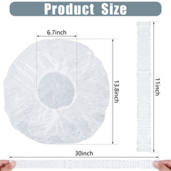 SATINIOR long clear shower cap provides full coverage for thick hair