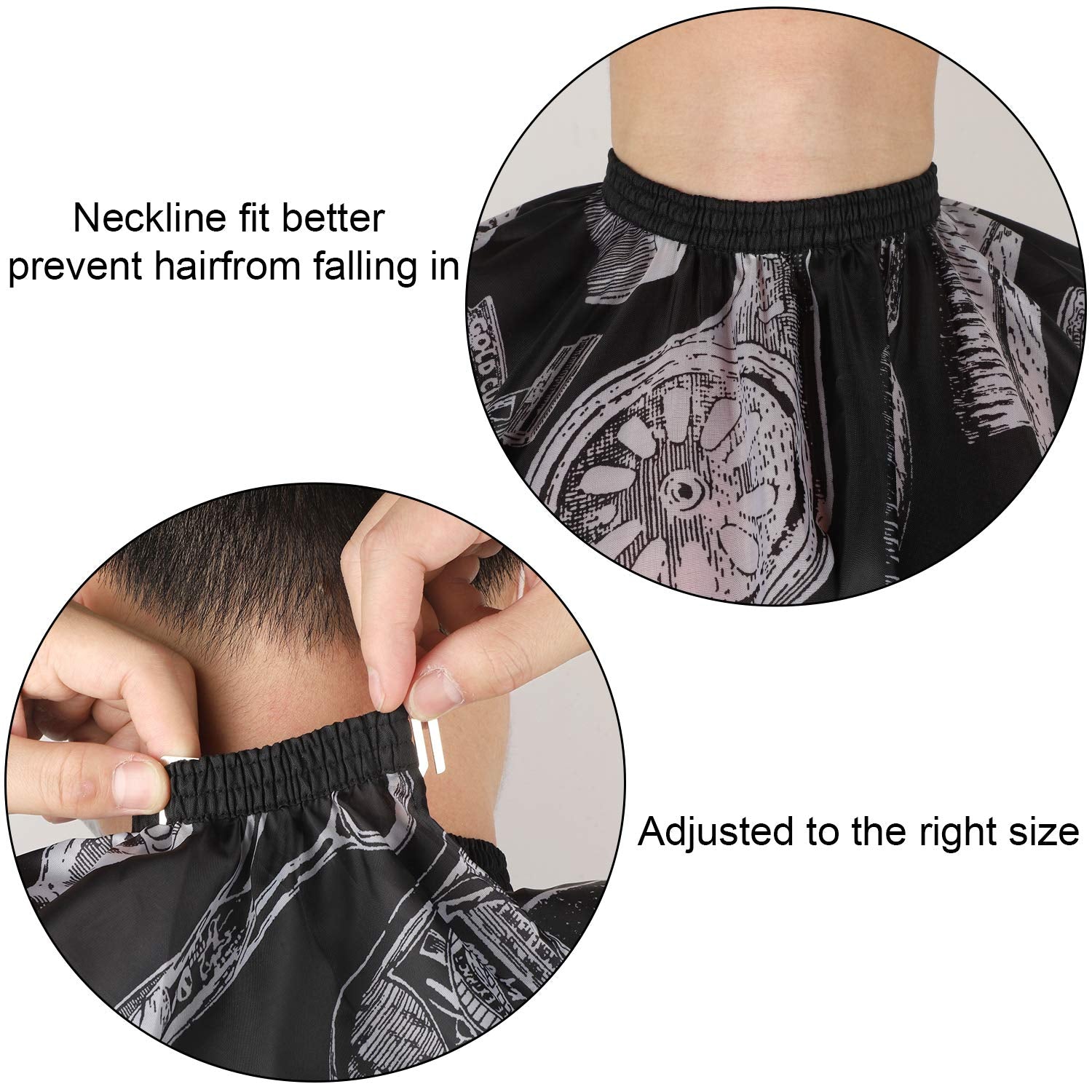SATINIOR neck duster brush shown for safe skin contact after haircut
