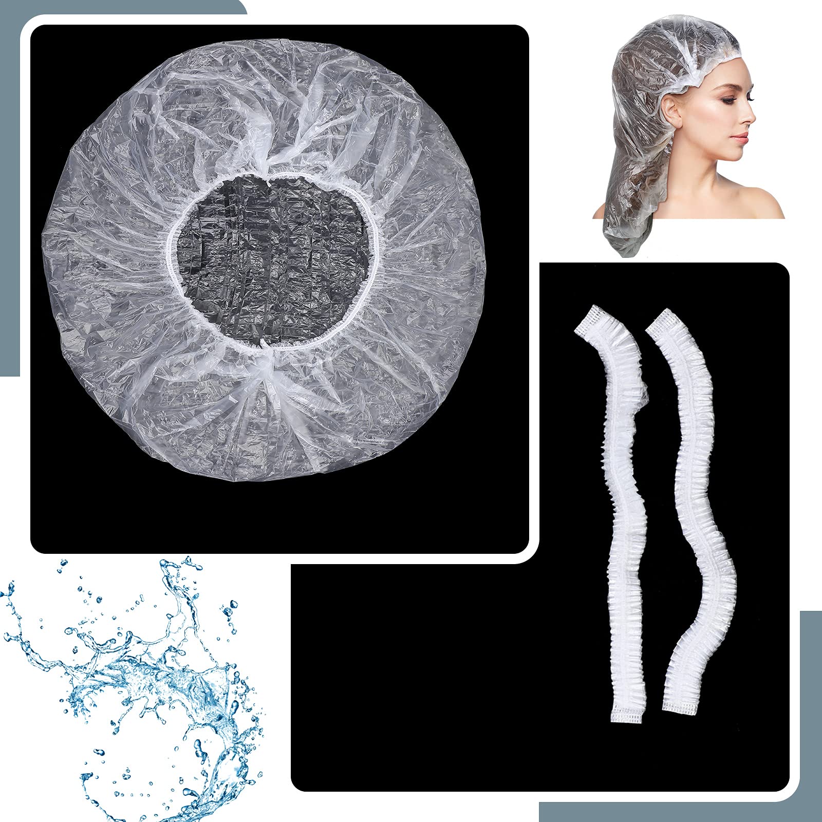 SATINIOR thick PE-material cap tear-resistant for salon use