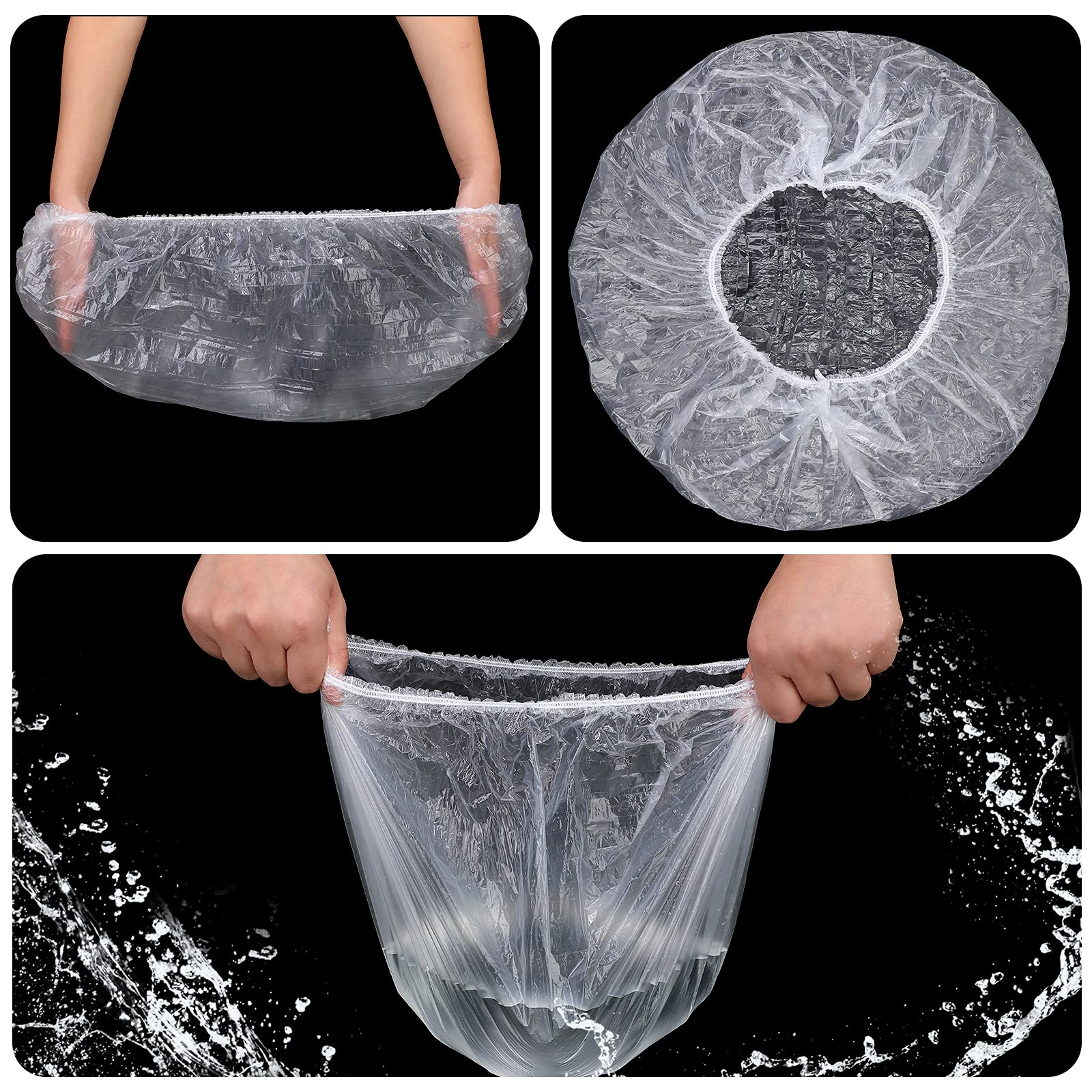 SATINIOR waterproof cap during dyeing keeps clothes stain-free