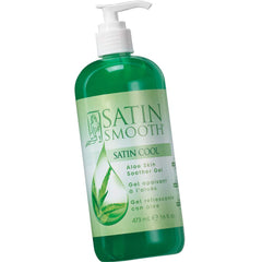 SATIN SMOOTH Aloe Vera Gel after-wax cooling soothes irritated skin after hair removal