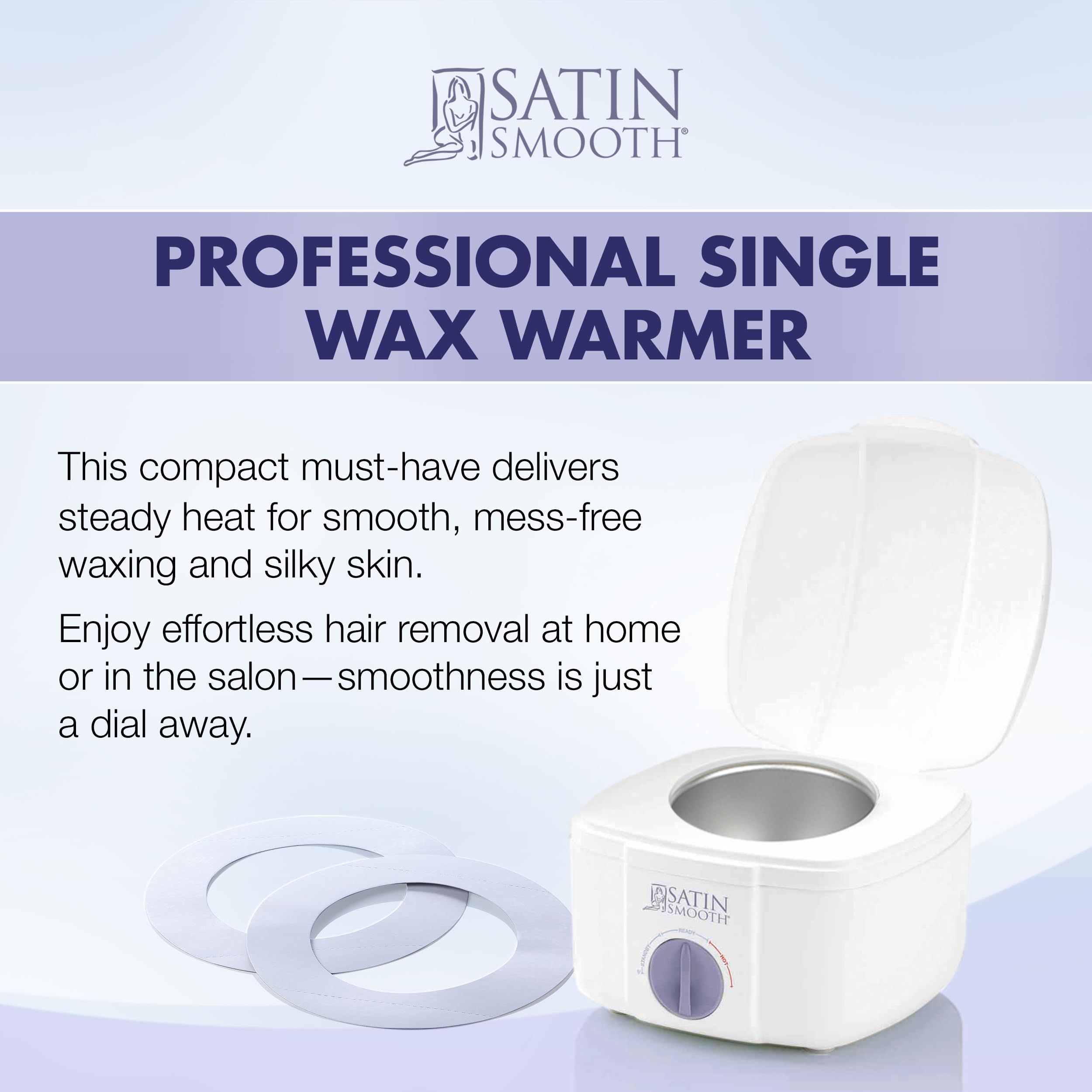Satin Smooth SSW12C with detachable lid enables safe, clean wax sessions