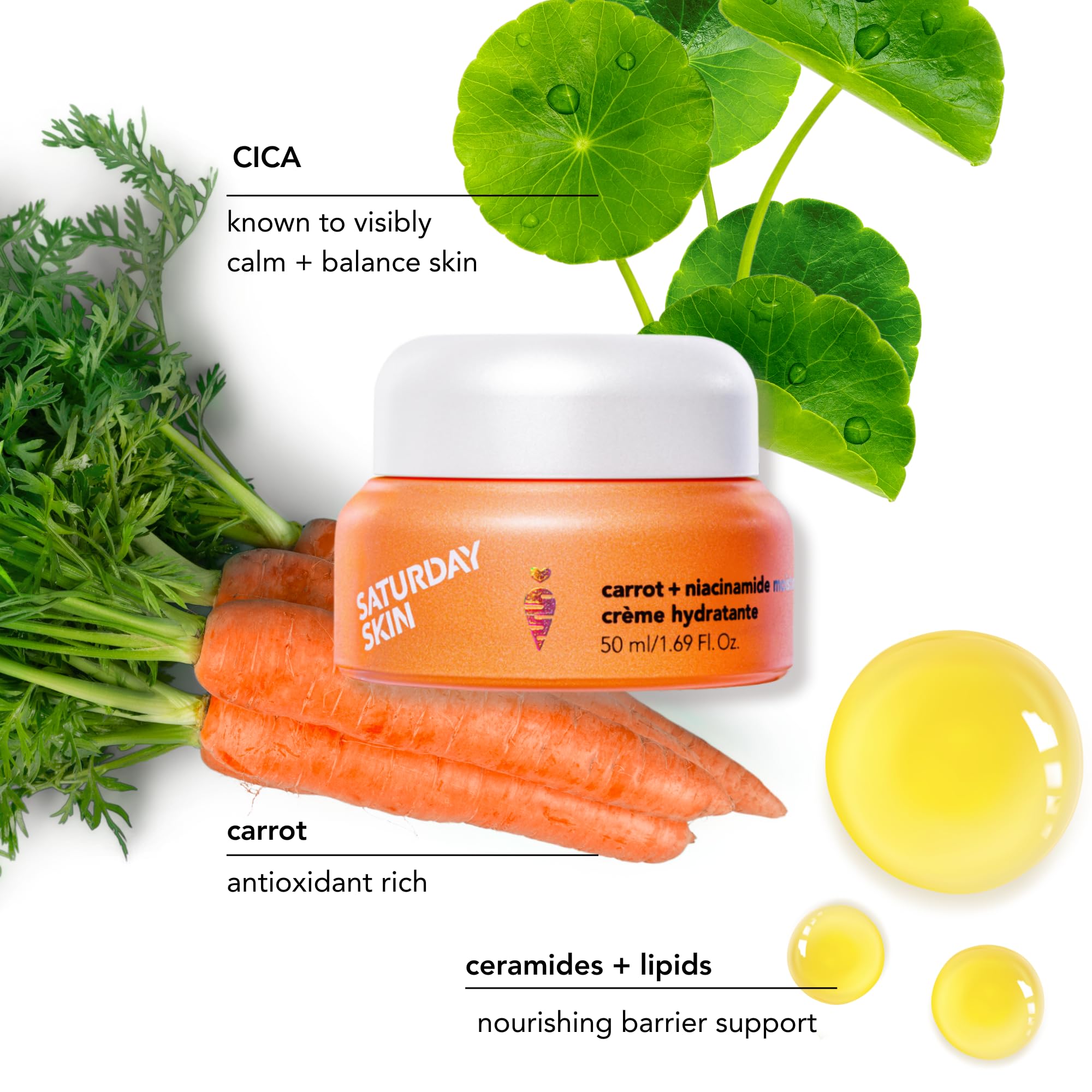 Saturday Skin niacinamide-rich formula tube supports even tone and subtle brightening.