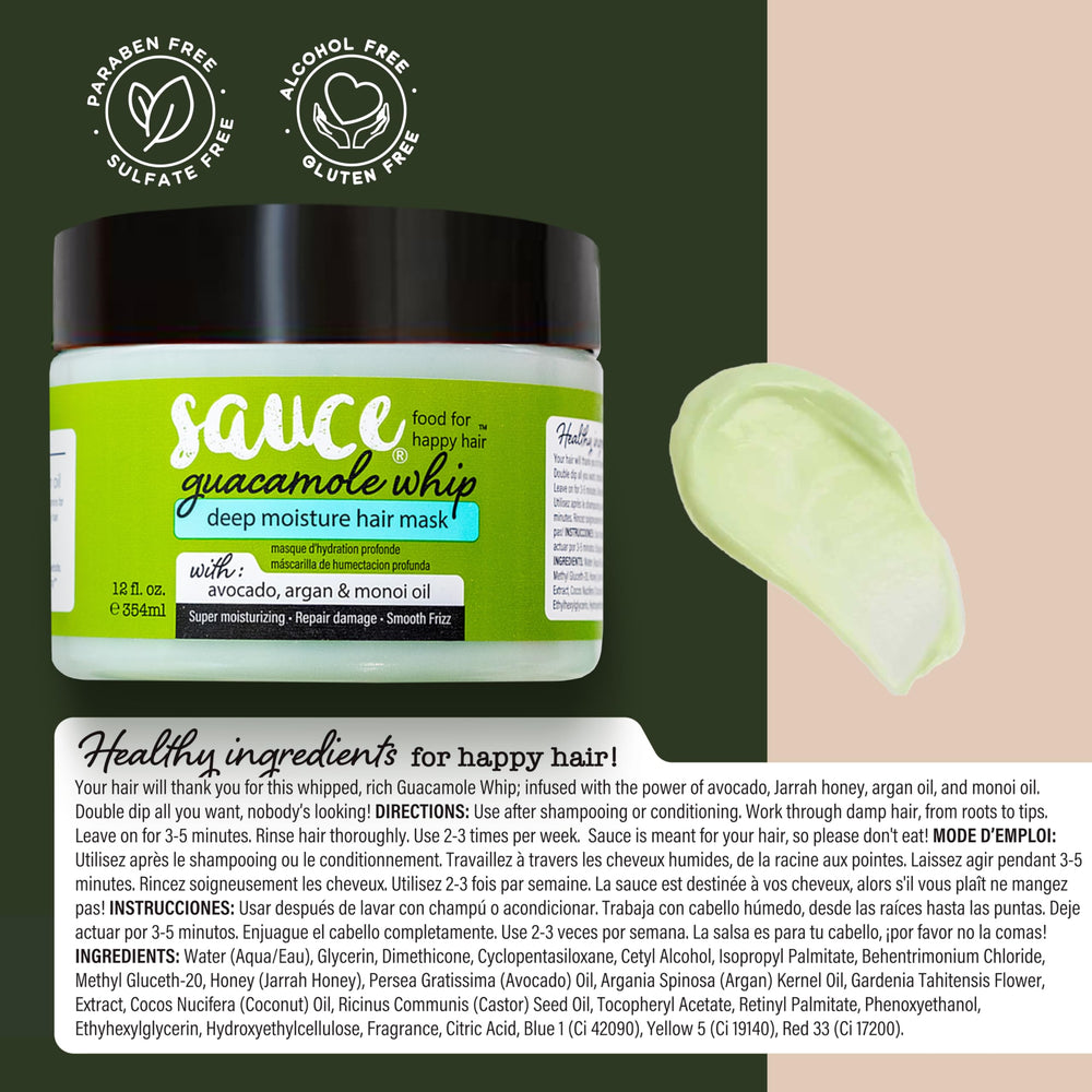 SAUCE BEAUTY Guacamole Mask salon-quality haircare vibe signals premium routine