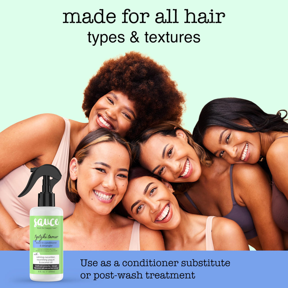 SAUCE BEAUTY Tzatziki leave-in conditioner cucumber mint scent for refreshing styling