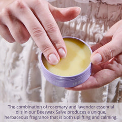 Savannah Bee Company Original Beeswax Salve label highlighting organic formula.