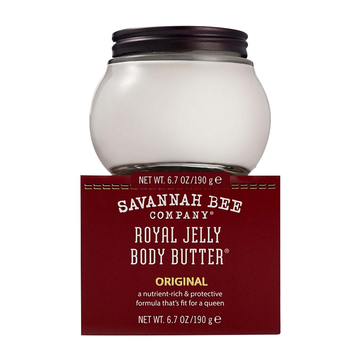 Savannah Bee Company Royal Jelly Body Butter jar ready for post-bath hydration.