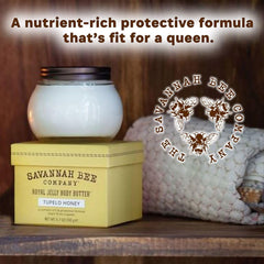 Savannah Bee Royal Jelly Body Butter texture swirl demonstrates creamy moisture