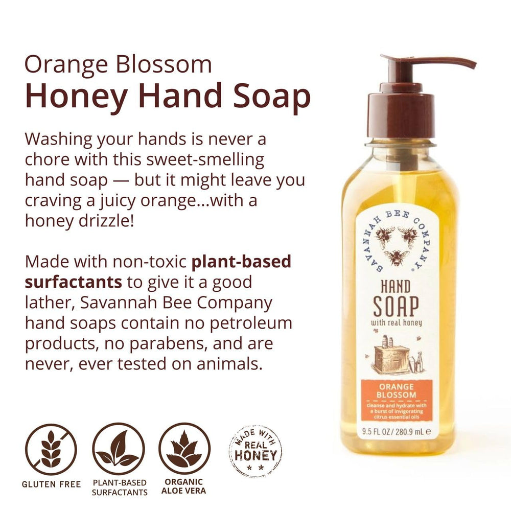 Savannah Bee Company hand soap foaming lather demonstrates rich texture and thorough cleanse.