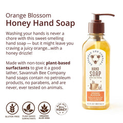 Savannah Bee Company hand soap foaming lather demonstrates rich texture and thorough cleanse.