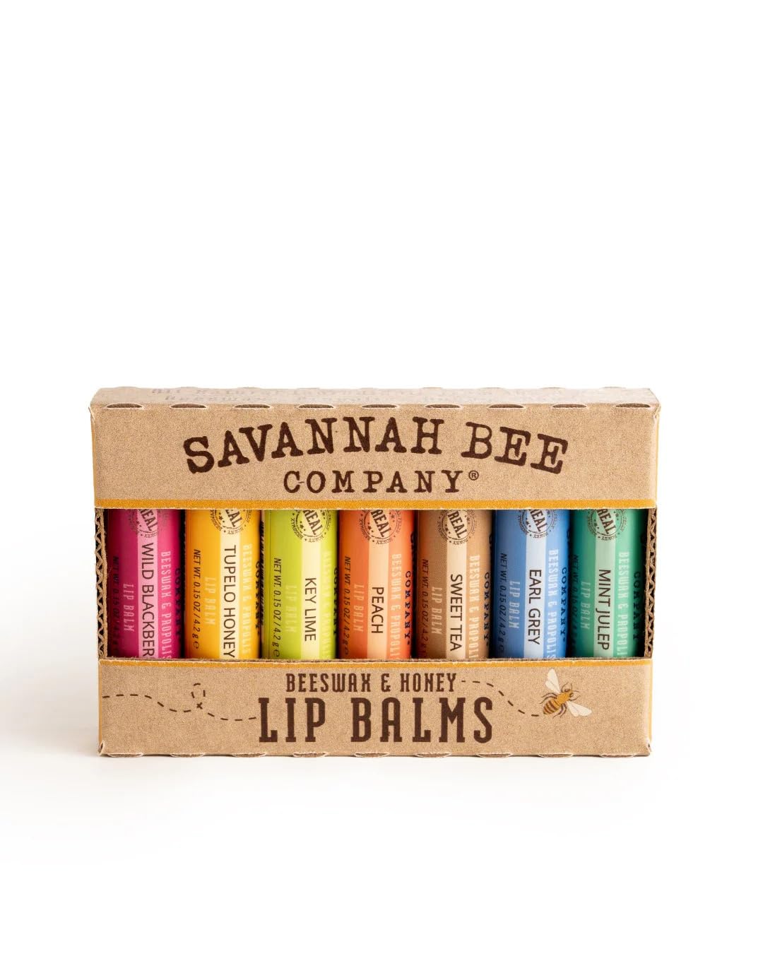 Savannah Bee lip balm tube delivering everyday moisture and natural hydration.
