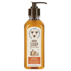Savannah Bee Company liquid hand soap bottle offers refreshing cleansing with gentle hydration.