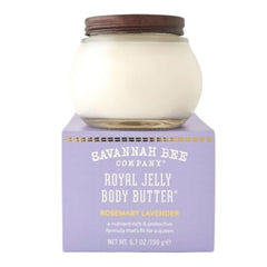 Savannah Bee Royal Jelly Body Butter jar delivers deep hydration.