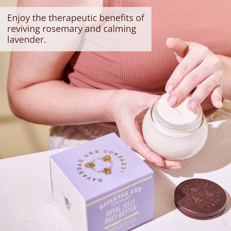 Texture closeup shows creamy, smooth moisture from Royal Jelly Butter.