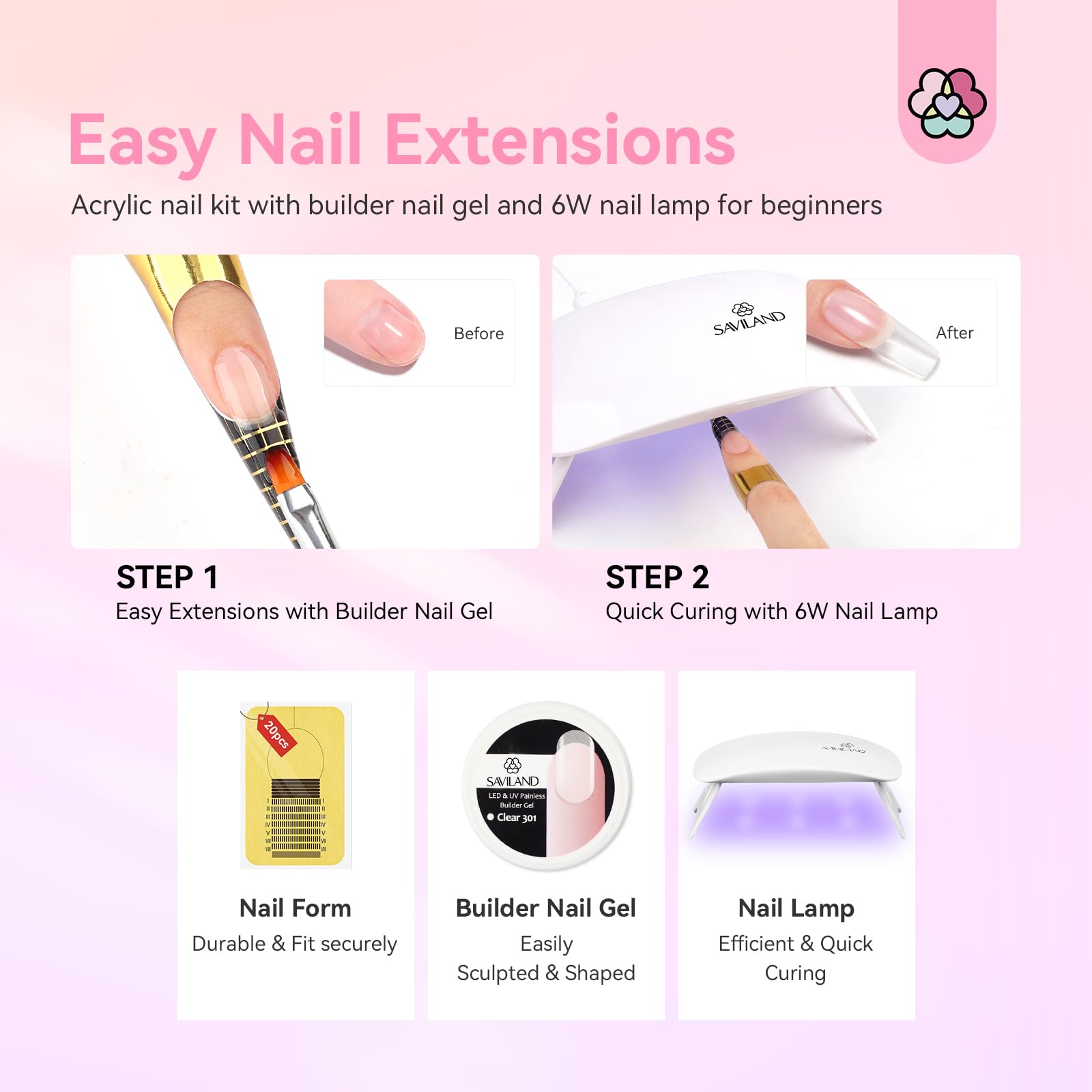 Saviland 12-color glitter for creative nail art designs.