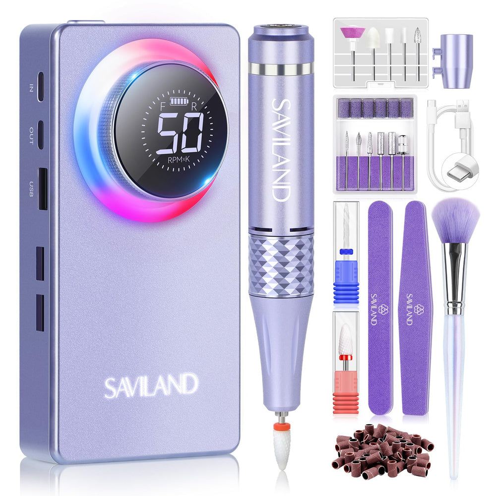 SAVILAND 50000RPM nail drill front view for fast acrylic removal