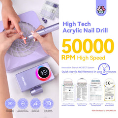 SAVILAND 6000mAh battery nail drill highlights long-use capability