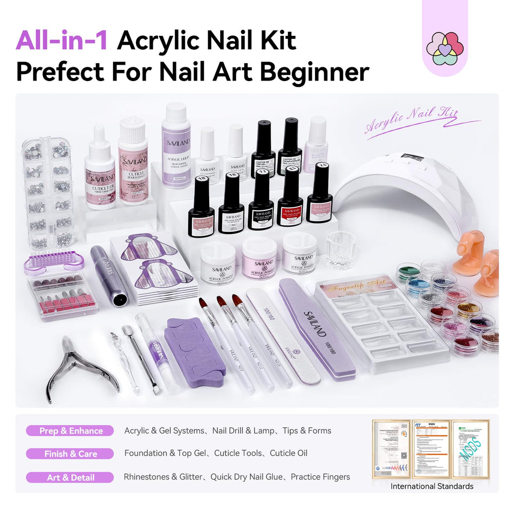 SAVILAND 88W nail lamp in action drying gel for durable manicures